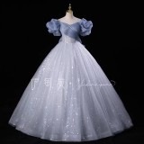 Women's Chic Long Tutu Gown Formal Party Evening Dress（Processing time need 3-6 days）