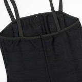 Women Sexy Slash Fringe Beaded Bodycon Dress