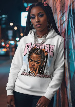 Women Printed Washed American Hoodies