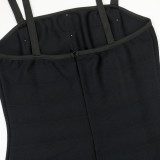 Women Sexy Slash Fringe Beaded Bodycon Dress