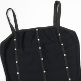 Women Sexy Slash Fringe Beaded Bodycon Dress