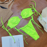 Women Sequined Bikini Sexy Two Pieces Swimsuit