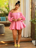 Women's Sexy Fashion Off-Shoulder Puff Sleeve Dress