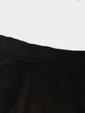 Women Casual Solid Sports Top and Pant Two-Piece Set