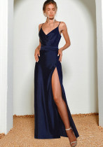 Women Autumn Sexy Slit Strap Dress