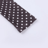 Women's Autumn Winter Chic V-Neck Polka Dot Long Sleeve Slim Waist Short Dress