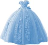 Women's Lace Beaded Ball Off-Shoulder Tutu Evening Dress Formal Party Chiffon Gown（Processing time need 3-6 days）