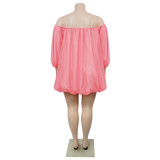 Women's Sexy Fashion Off-Shoulder Puff Sleeve Dress