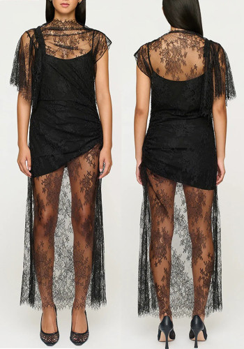 Women's Spring Autumn Casual Fashion Party Lace Dress