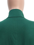 Women Casual Solid Sports Top and Pant Two-Piece Set