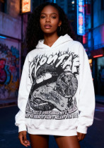 Women Printed Washed American Hoodies