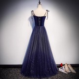 Women's Formal Party Evening Dress Chic Long Blue Gradient Starry Gown（Processing time need 3-6 days）