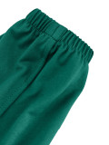 Women Casual Solid Sports Top and Pant Two-Piece Set
