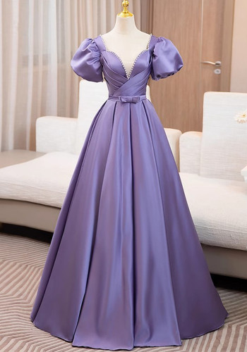 Women's Purple Tutu Formal Party Gown Luxury Evening Dress（Processing time need 3-6 days）