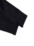 Women Autumn/Winter Solid Ribbed U-Neck Sporty Long-Sleeve Top and Pants Set