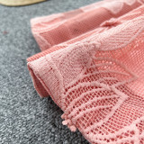 Women French Elegant Lace-Up Hollow-Out Embroidered Dress