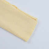 Women Autumn Solid Long-Sleeve Top