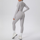 Women Solid Running Fitness Yoga Two-Piece Set