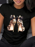 Summer Women's Elegant Casual Letter Print Loose T-Shirt