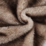 Women Side Pleated Furry Bodycon Skirt