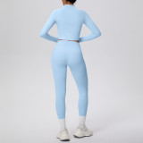 Women Solid Running Fitness Yoga Two-Piece Set