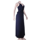 Women Autumn Sexy Slit Strap Dress