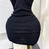 Women Summer Streetchy Mesh V-Neck Sexy Bodycon Dress