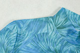 Women's Print Patchwork Sheer High Neck Elastic Long Sleeve A-Line Dress