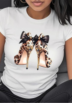 Summer Women's Elegant Casual Letter Print Loose T-Shirt