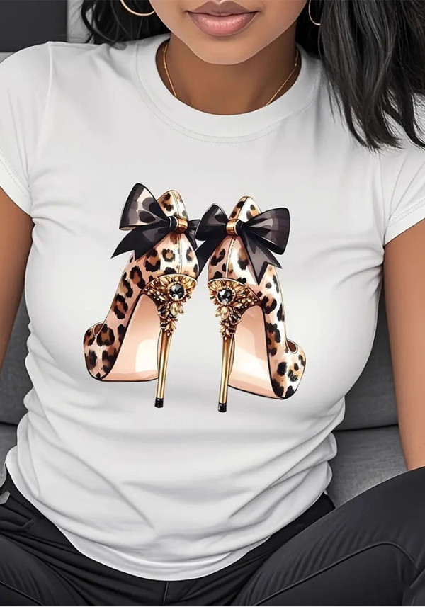Summer Women's Elegant Casual Letter Print Loose T-Shirt