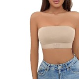 Summer Women's Basics Thin Outer Lift Sexy Front Closure Tank Strapless Seamless Ice Silk Bustier