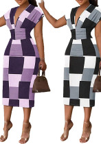 Women's Sexy Fashion Print Sleeveless V-Neck Dress