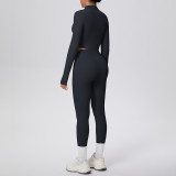 Women Solid Running Fitness Yoga Two-Piece Set
