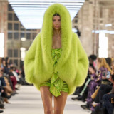 Autumn Winter Women's Luxury Plush Faux Fur Hooded Coat