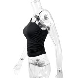 Women Summer Sexy Slash Shoulder Backless Crop Top