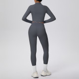 Women Solid Running Fitness Yoga Two-Piece Set