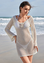 Women's Sexy Casual Beach Holidays Solid Cut-Out Knitting Dress Women's Sexy Casual Beach Holidays Solid Cut-Out Knitting Dress