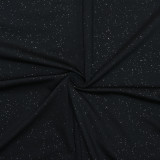 Women's Sexy Glitter One-Shoulder Pleated Slim Fit Long Dress