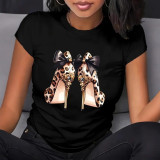Summer Women's Elegant Casual Letter Print Loose T-Shirt