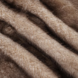 Women Side Pleated Furry Bodycon Skirt