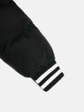 Women Autumn/Winter Ribbed Striped Button Padding Jacket