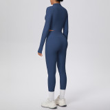 Women Solid Running Fitness Yoga Two-Piece Set