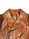 Autumn Winter Women's Fashion Street Patchwork Short Faux Leather Fur Jacket