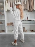 Spring Autumn Winter Women's Casual Sweatshirt Tapered Pants Set