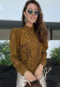 Women's Sheer Solid Round Neck Cut-Out Long Sleeve Lace Cardigan