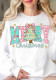 Autumn Winter Women's Christmas Holiday Casual Round Neck Pattern Print T-shirt