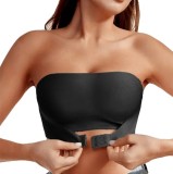 Summer Women's Basics Thin Outer Lift Sexy Front Closure Tank Strapless Seamless Ice Silk Bustier