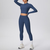 Women Solid Running Fitness Yoga Two-Piece Set