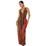 Women Sleeveless V-Neck Jumpsuit