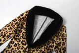 Women Winter Sexy V-neck Fur Collar Patchwork Jumpsuit